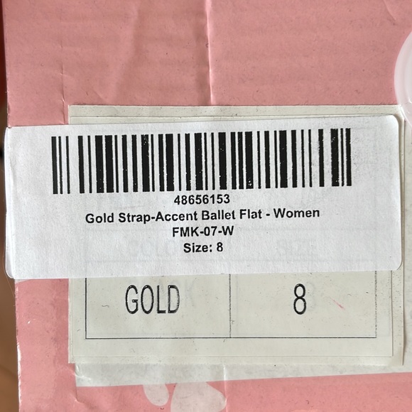 Gold Ballet Flats - NEVER WORN - Picture 3 of 3